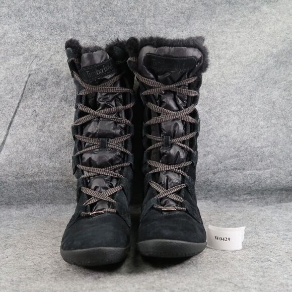 Timberland Shoes Womens 8 Boots Winter Quilted Lace Up Leather Fashion Comfort - Picture 3 of 16